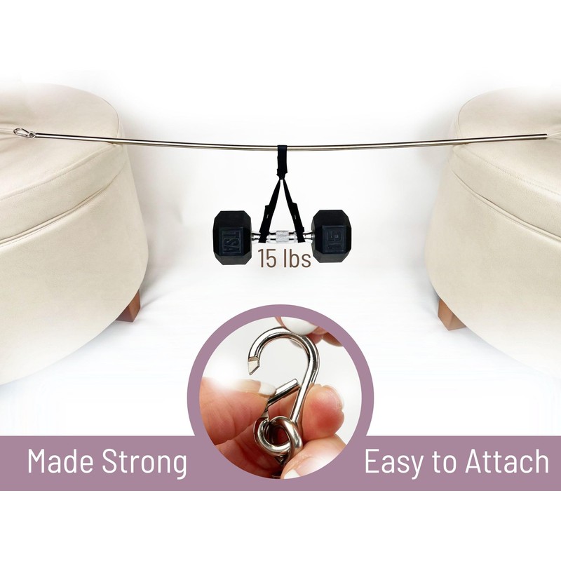 OooWow 36 inch (4 Pack) Light Bronze Iron Curtain Pull
