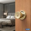 XFORT Entrance Knob Set Polished Brass, Tulip Design Door Lock