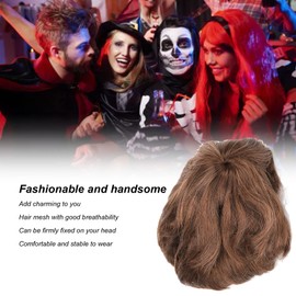 Short Brown Wig,plplaaoo Men Wigs Short Hair,Natural Fluffy Handsome Breathable Mesh Fashionable Short Hair Wig,Wigs For Men,Men Wig For Cosplay,Party,Daily, Short Brown Wig Men Wigs Short Hair B