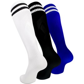 ELUTONG Kids Soccer Socks, 3 Pairs For Boys Girls Striped Tube Athletic Football Team Sport Keen High Socks