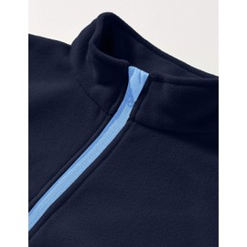 Playshoes Unisex Children's Fleece Jacket, Contrasting Colour (Kinder Fleece-jacke Farbig Abgesetzt) - Blue (marine 11), size: 92