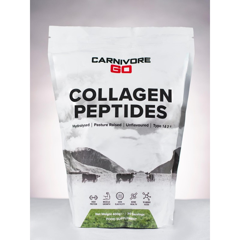 Carnivore Go Grass Fed Bovine Collagen Powder - 400g Hydrolysed