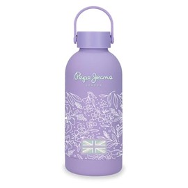 Pepe Jeans Abbey Stainless Steel Water Bottle, Pink, 6.5 x 18.5 x 6.5 cm, Stainless Steel by Joumma Bags, Pink, Talla única, Stainless Steel Water Bottle