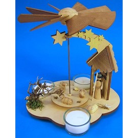 Dregano Sheep Shepherd Pyramid TeaLight Candles Made in Germany