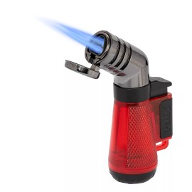 Palio Palió Squadra Angled Triple Jet Flame Cigar Lighter Refillable Adjustable Torch - Red