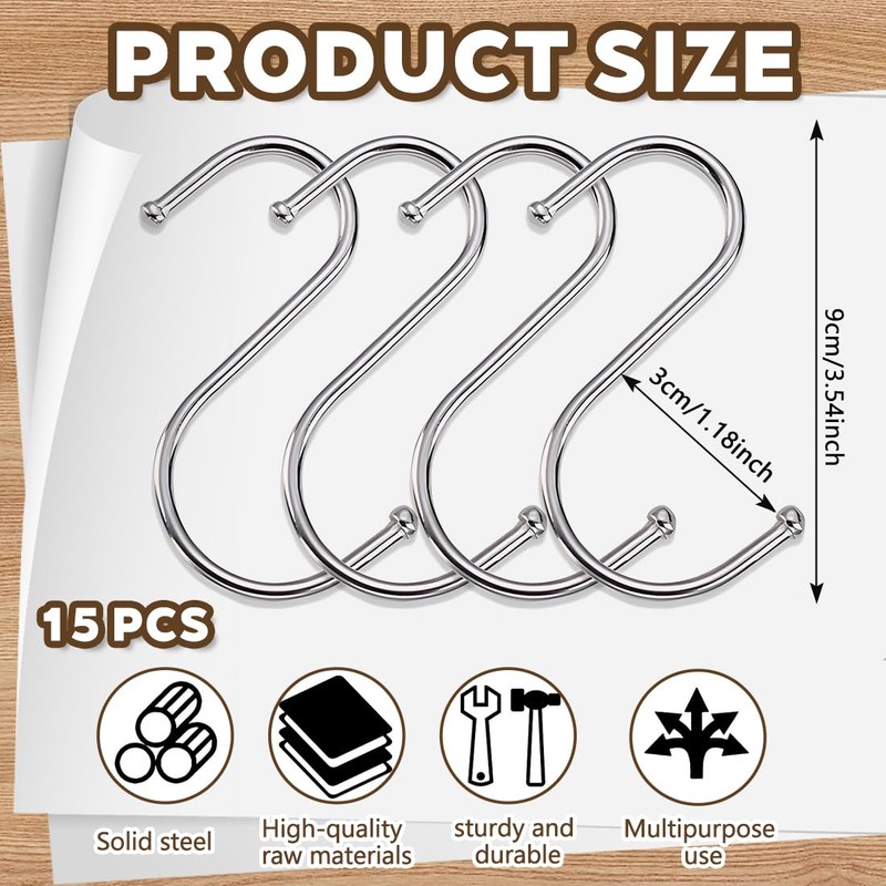 KYLOS S Hooks, S Hooks, Stainless Steel 304, Hooks for