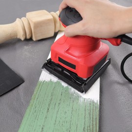 1/4 Sheet Sandpaper, 1/4 Sheet Sandpaper 5.5" x 4.5", 15PCS 180 Grit Hook & Loop or Clip on Sander Sheets, 1/4 Sanding Sheets Assortment for Car and Wood, Plain Backing Sand Paper