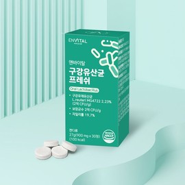 Envital 엔바이탈 구강유산균 프레쉬 900mg X 30정 * 2박스 Envital Oral Probiotics Fresh 900mg X 30 Tablets * 2 Boxes
