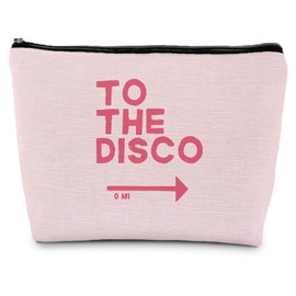CIOJUNE Hot Pink Makeup Bag, Preppy Makeup Bag, to the Disco Preppy Cosmetic Bag, Preppy Stuff, Preppy Cosmetic Bag, Girly Makeup Bag, Pink Makeup Pouch