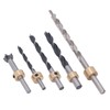 5Pcs Pocket Hole Drill Bit 3 Knife Points High Speed