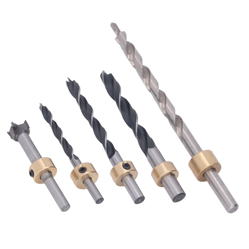 5Pcs Pocket Hole Drill Bit 3 Knife Points High Speed