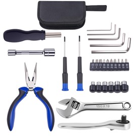 WINTOWIN Upgarded 29PCS Compact Motorbike Tool Sets, Motorcycle Repair Toolkit Tool kit Underseat,Motorcycle Repair on The Road, Great for Travel Tool Needs