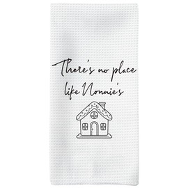 Nonnie Gifts Kitchen Towels, Nonnies Grandma Mothers Day Hand Towels, No Place Like Nonnie's Dish Dishcloths Towel for Kitchen, Nonnies Gifts for Grandma Kitchens Decor, 16x24in