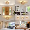 Rattan Ceiling Light Fixture，3 Style Options Boho Flush Mount Ceiling