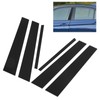 6PCS Door Window B C Pillar Cover Trim Glossy Black