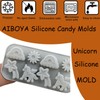 AIBOYA 8 Cavity Winged Unicorn Themed Silicone Molds Rainbow Unicorn