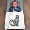 Azeeda 'Spiral Pattern Cat' Cotton Baby Blanket/Shawl (BY00043678)