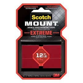 Scotch-Mount 3M Tiras Adhesivas Doble Cara para Montaje, Adhesión Extrema, 25.4 mm x 7.62 cm, 8 piezas