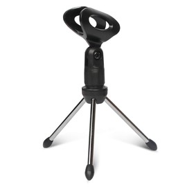 Depusheng Microphone Stand Tripod Zinc Alloy Mic Holder Desktop Adjustable Microphones Tripod Holder