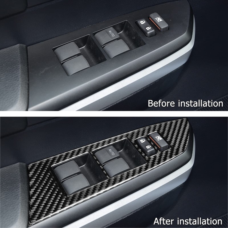 BLAKAYA Compatible with Carbon Fiber Window Lift Switch Control Panel