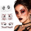 Halloween Freckle Temporary Tattoo Stickers 6 Sheets Scary Bloody Drip