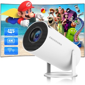 Mini Projector,Support 4K 1080P Portable Projector with Dual Band WIFI6 5G Wireless 5.0 Bluetooth Android 11, 160 ANSI Lumens, 180° Rotatable, Auto Keystone Correction, 35"-130" Screen Video Projector