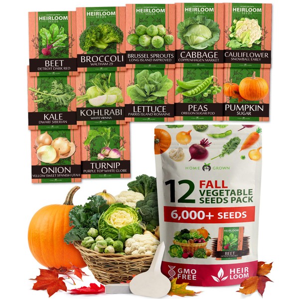 HOME GROWN HOME GROWN 12 Fall Vegetable Seeds - USA