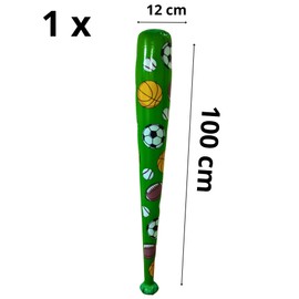 Aufblasbarer Baseballschläger, 100 cm, großes aufblasbares Spielzeug, Outdoor-Spiele, Partydekoration, Wasserspielzeug, Wasserspaß, Schwimmring, Pool-Spielzeug (Grün)