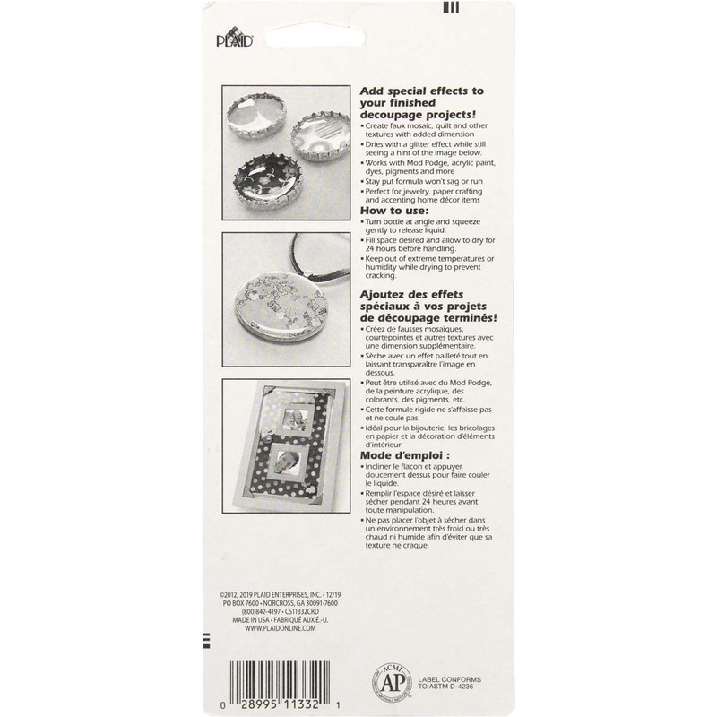 Mod Podge CS11332 Magia dimensional con purpurina, 2 onzas, iridiscente