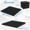 INMOZATA 12 Pack Acoustic Foam Panel, 2.5 X 30 X