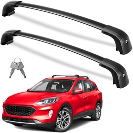 Wonderdriver Roof Rack Cross Bars 220lbs Compatible with Ford Escape 2020 2021 2022 2023 2024 2025 2026, Heavy Duty Aluminum Lockable Roof Rails Crossbars Black Rooftop Cargo Carrier Luggage