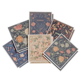 JOYMOOP Decorate Cleaning Cloth (Simple Floral of Decorative Series), Reusable Absorbent Dish Towels, Non-Scratch Washable Rags for Cookware, Kitchen and Household Cleaning - 12pcs, 6.7×7.9inch