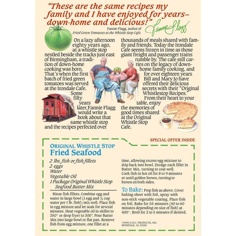 Original WhistleStop Cafe Recipes | Seafood Batter (1 Box)