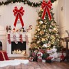 2 Pack Large Red Christmas Bows Outdoor Decorations,11”x 20” Velvet