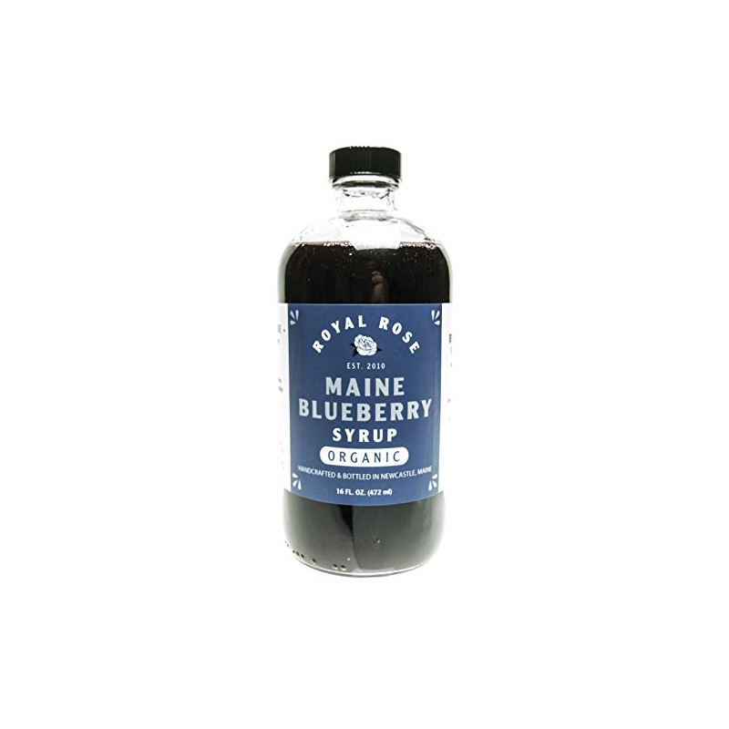 Royal Rose, Wild Maine Blueberry Organic Simple Syrup (16oz)
