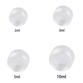 Leliafleury Clear Plastic Jars with Lids 20Pcs 10ml Small Plastic Storage Containers Round Empty Storage Jars for DIY Crafts, Beads, Glitter