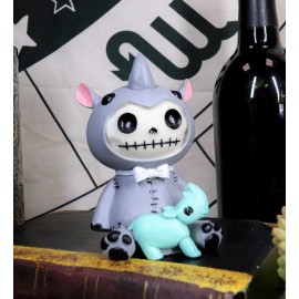 Ebros Larger Furrybones Pachy Buster The Rhino Collector Skeleton Figurine