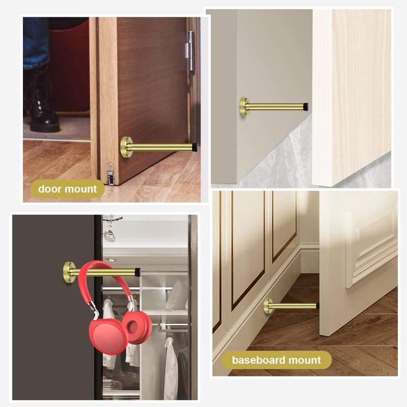 KOLAKO Door Stoppers for Wall, 5 Inch(120mm) Door Stopper, Stainless
