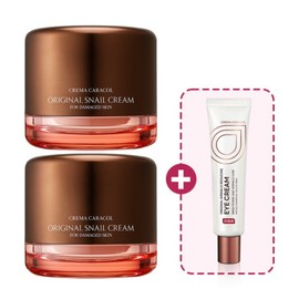 Jamin-gyeong 자민경 크레마카라콜 오리지날 달팽이크림 50ml 2개+달팽이 아이크림 20ml Jamin Kyung Crema Caracol Original Snail Cream 50ml 2pcs + Snail Eye Cream 20ml