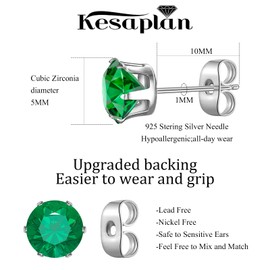 Multicolor Crystal Dangle Earrings and Studs for Women 930 Silver Hypoallergenic Dangle Earrings Leverback Earring