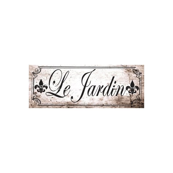 OMSigns Sun Protected Le Jardin Metal Sign, Guaranteed not to Fade for 4 Years, Relaxation with Nature, Rules to Live by, Family Room, Bar, Den Decor