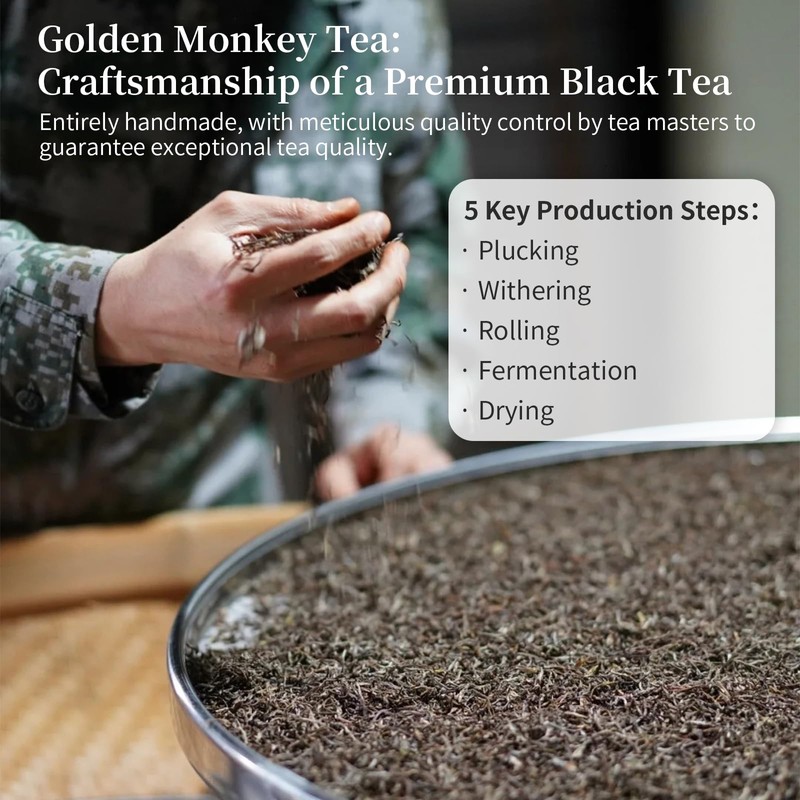 Yuexi Golden Monkey Tea Loose Leaf Jin Jun Mei Black