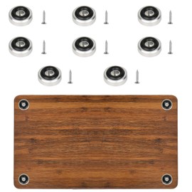 LuxDuo 8 Pcs Cutting Board Feet with Non Slip Pads,Non Slip Silver Cutting Board Feet Legs with Silicone Rubber Feet and Screws Kit for Furniture Chair Cabinet Electronics (Silver)