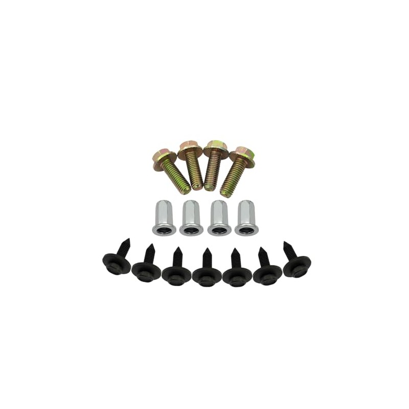 Lskioer Steel Front Bumper Skid Plate Nuts & Bolts, Nutserts