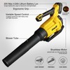 SHOP·AIR 20V Cordless Leaf Blower, 450CFM/110MPH Brushless Blower with Variable