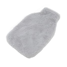 2000ML Hot Water Jug Bag Rubber Double Sided Hand Inserted Large Explosionproof Hot Water Pack for Home Back Pain Light Gray