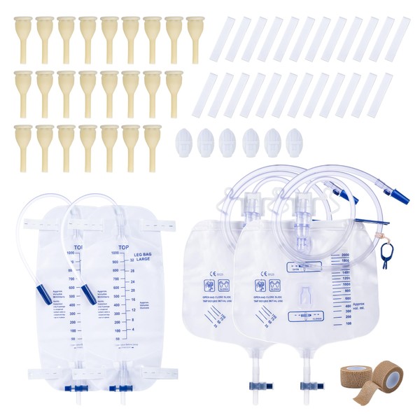 External Condom Catheter for Men Kit, 24 Soft Latex, 6