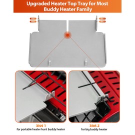 HIDALIFE Wood Stove Fan Holder for Heater, Big Tray for Fireplace Fan and Heated Stuff Water Cup and Food, Propane Heater accessories for Outdoor Camping Tent