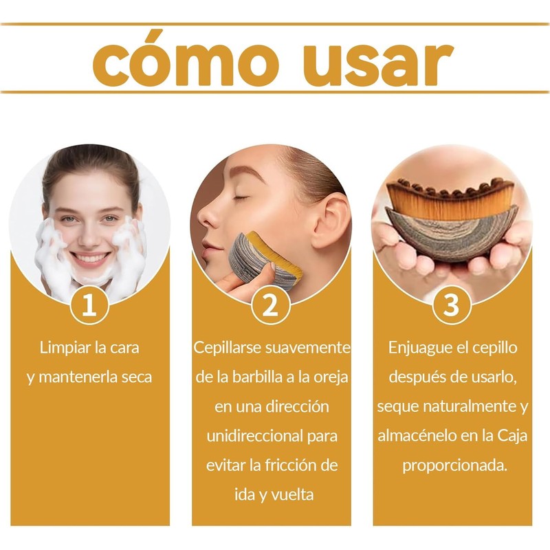 Cepillos Faciales Para Drenaje Linfático - Diseño Ergonómico Suaves Y