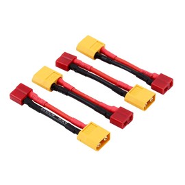 OliRC 4pcs T-Connector Deans Style Female to Male XT60 Adapter with 14awg 5cm Wire(C16-4)